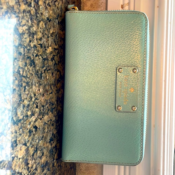 Kate Spade baby blue wallet. - Picture 1 of 4